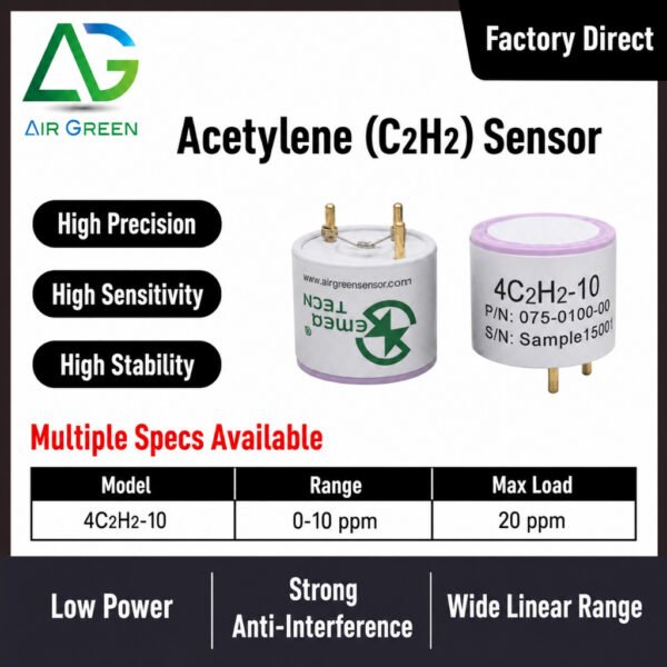 4C2H2-10 Acetylene (C2H2) Sensor High Precision Electrochemical Gas Detection Sensor