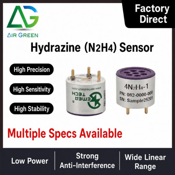 Air Green 4N2H4-1 Hydrazine N2H4 Electrochemical Gas Sensor Industrial Detector 0-1ppm