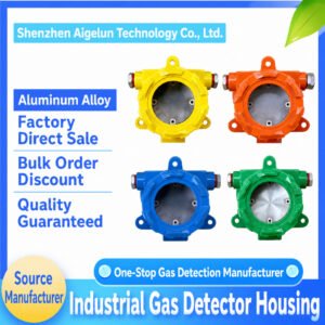 industrial gas detector housing aluminum alloy wall mounted shell case with glass cover for fixed gas alarm