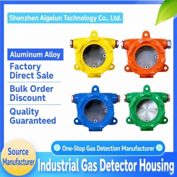 Industrial Gas Detector Housing Aluminum Alloy Wall Mounted Shell Case with Glass Cover for Fixed Gas Alarm