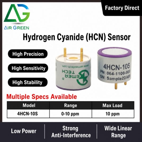 4HCN-10S Hydrogen Cyanide (HCN) Sensor High Precision Electrochemical Gas Detection Sensor