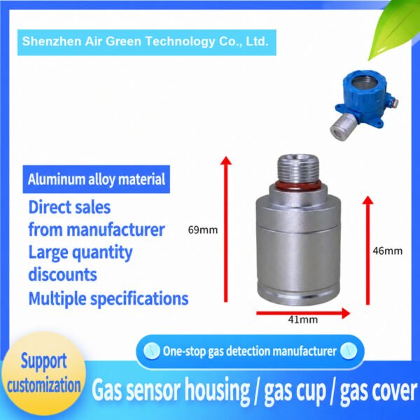 Aluminum Alloy Gas Sensor Cup M20x1.5 Explosion-Proof Detector Probe Housing