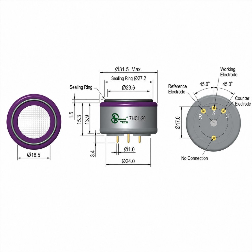 air green shengmi 7hcl 20 hydrogen chloride hcl electrochemical gas sensor 20ppm for industrial gas detector alarm air green shengmi 7hcl 20 hydrogen chloride hcl electrochemical gas sensor 20ppm for industrial gas detector alarm