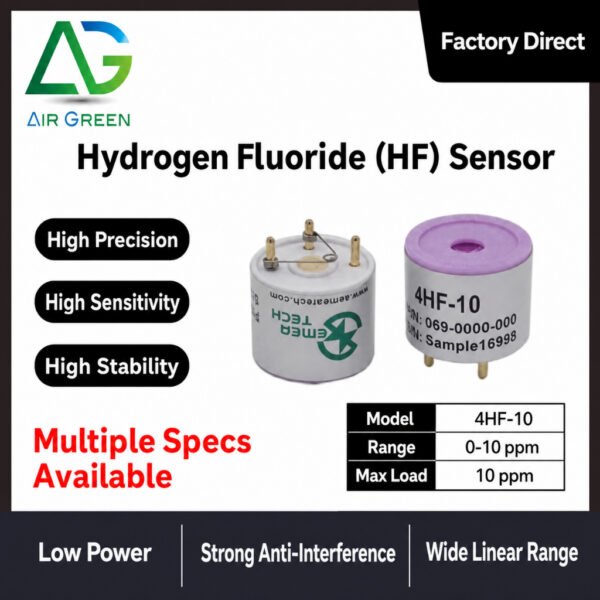 4HF-10 Hydrogen Fluoride (HF) Sensor High Precision Electrochemical Gas Detection Sensor