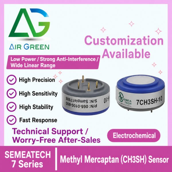 SEMEATECH 7CH3SH-10 Methyl Mercaptan CH3SH Electrochemical Gas Sensor 0-10 ppm