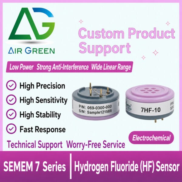 SEMEM 7HF Hydrogen Fluoride HF Electrochemical Gas Sensor Industrial Gas Alarm 7HF-10 7HF-50