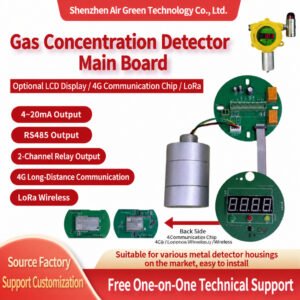 gas concentration detector main board 4 20ma rs485 output gas alarm pcb with relay led display 4g lora support oem customization