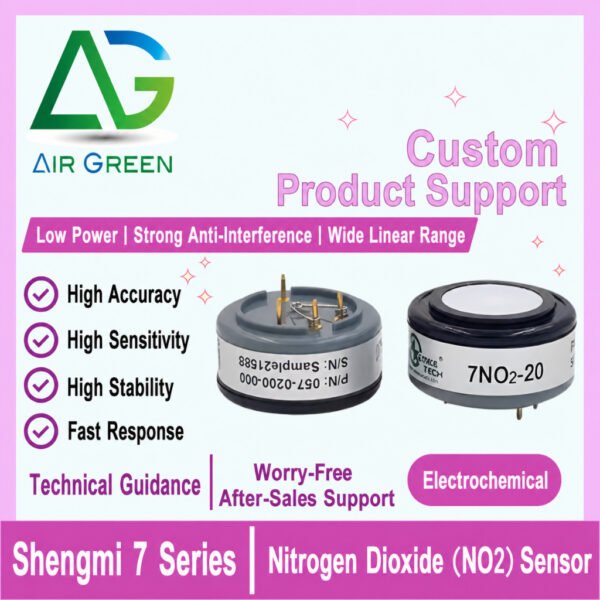 Shengmi 7NO2-20 Nitrogen Dioxide NO2 Gas Sensor 0-20ppm Electrochemical Industrial Detection Sensor