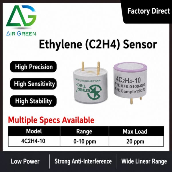 4C2H4-10 Ethylene (C2H4) Sensor High Precision Electrochemical Gas Detection Sensor
