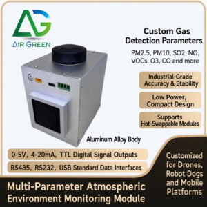 air green aluminum alloy multi parameter atmospheric gas monitoring module for drone robot dog industrial gas detector