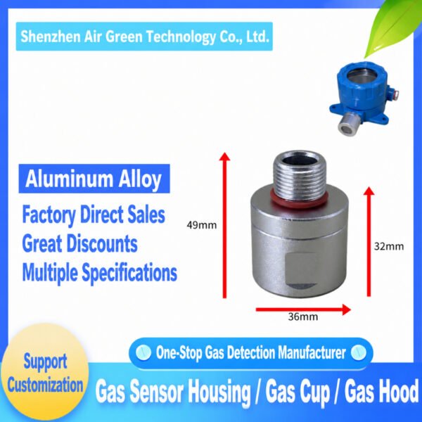 Aluminum Alloy Gas Sensor Cup M20x1.5 Explosion-Proof Detector Probe Housing