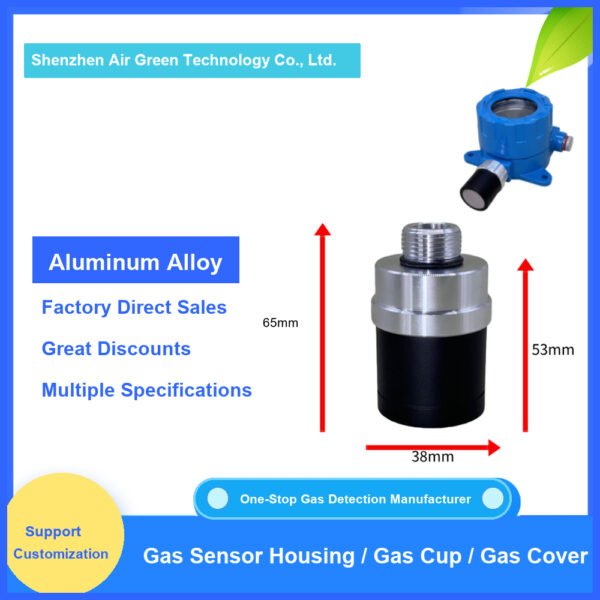 Aluminum Alloy Gas Sensor Housing Cup Gas Hood M20 Probe Cover for Gas Detector Alarm Accessories