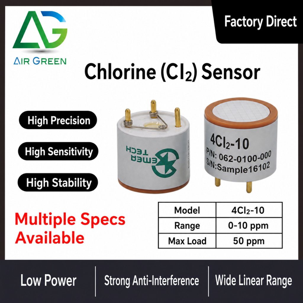 4cl2 10 chlorine (cl2) sensor high precision electrochemical gas detection sensor 4cl2 10 chlorine (cl2) sensor high precision electrochemical gas detection sensor