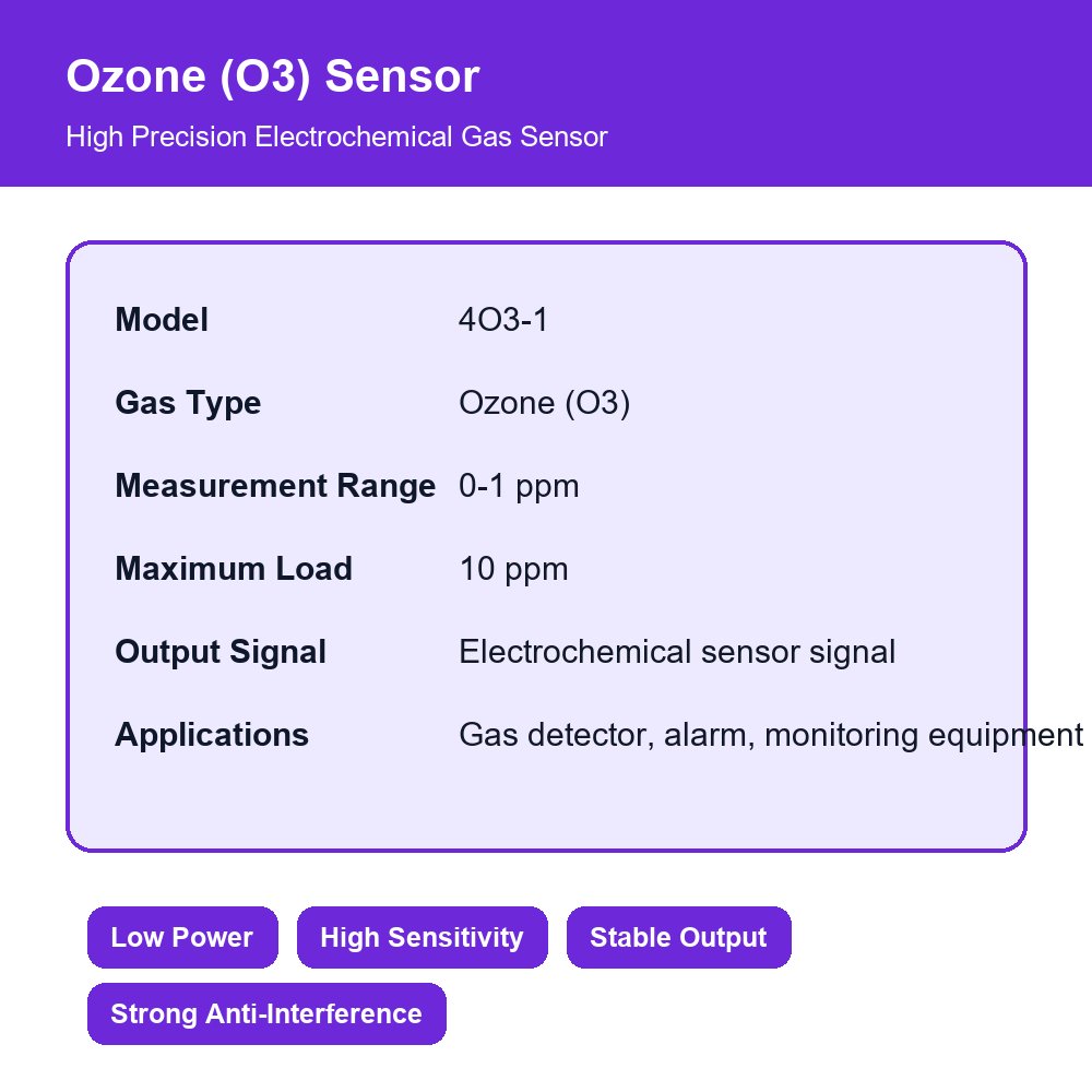 4o3 1 ozone (o3) sensor high precision electrochemical gas detection sensor 4o3 1 ozone (o3) sensor high precision electrochemical gas detection sensor