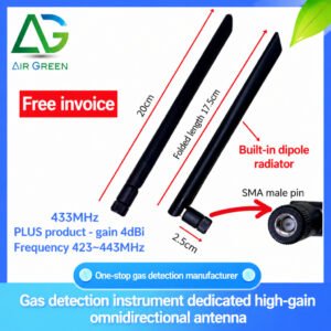 433mhz sma male high gain antenna 3dbi 4dbi foldable rubber antenna for gas detector lora wireless module
