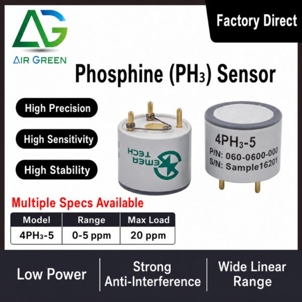 4PH3-5 Phosphine (PH3) Sensor High Precision Electrochemical Gas Detection Sensor