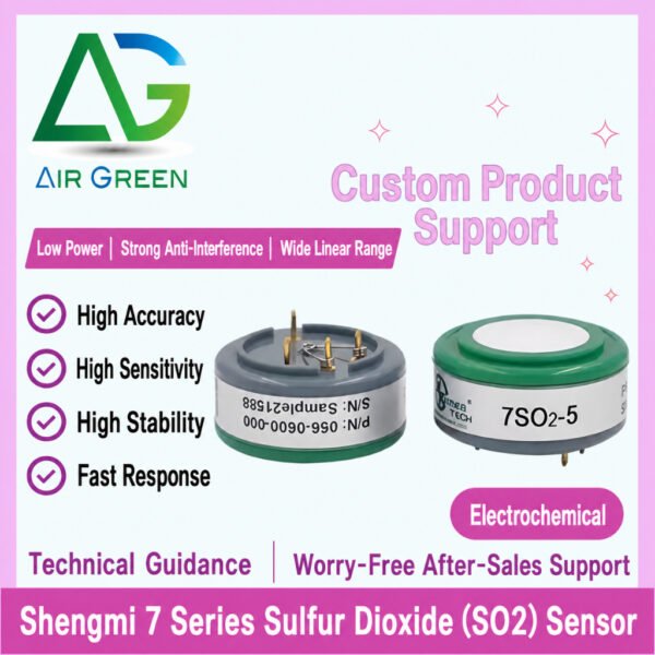 Shengmi 7SO2-5 Sulfur Dioxide SO2 Gas Sensor 0-5ppm Electrochemical Industrial Detection Sensor