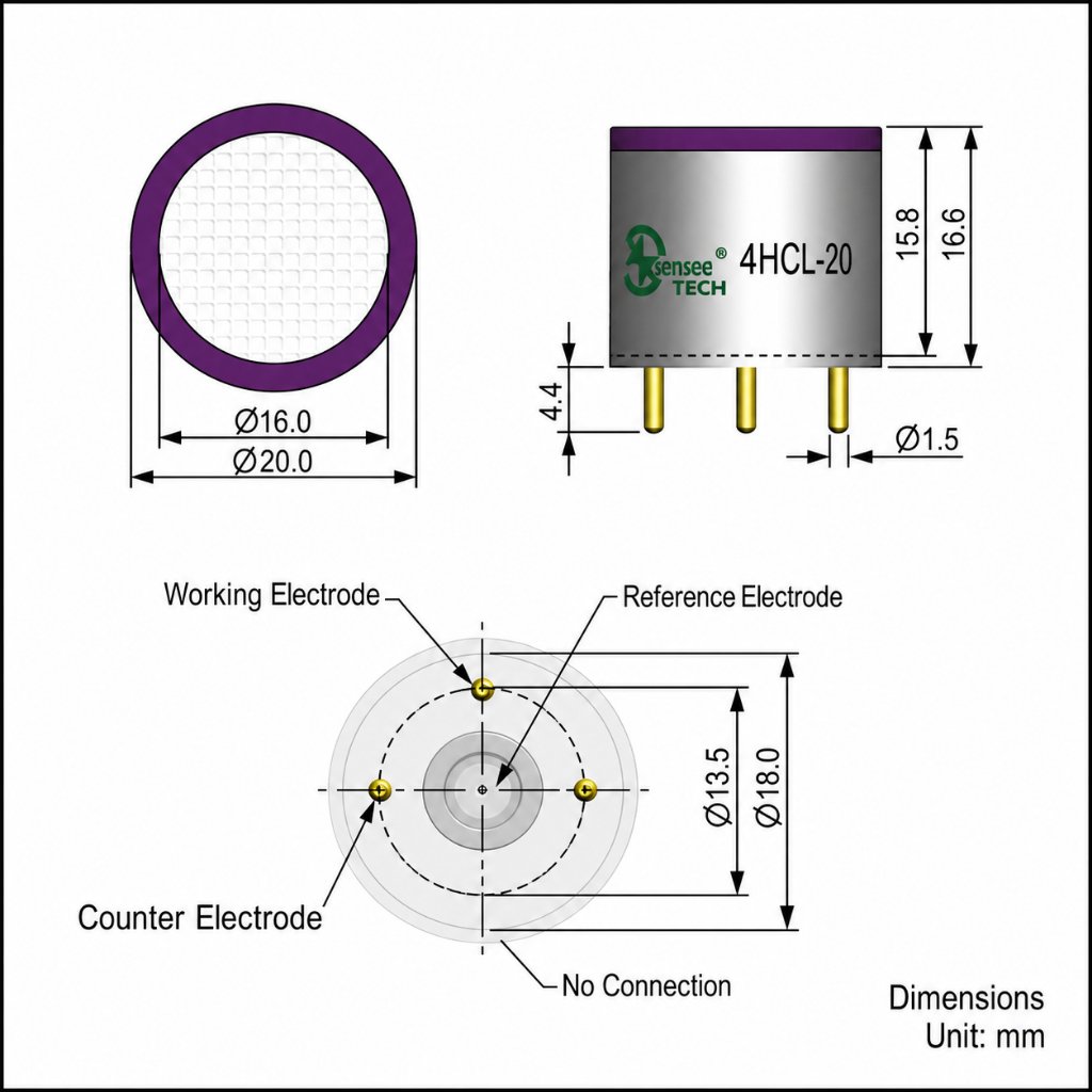 4hcl 20 hydrogen chloride (hcl) sensor high precision electrochemical gas detection sensor 4hcl 20 hydrogen chloride (hcl) sensor high precision electrochemical gas detection sensor