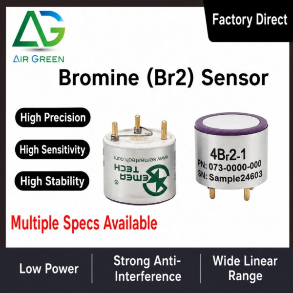 4Br2-1 Bromine (Br2) Sensor High Precision Electrochemical Gas Detection Sensor