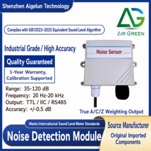 air green protective noise detection module sound level sensor a/c/z weighting ttl iic rs485 35 120db