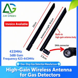 high gain wireless antenna 433mhz 3dbi sma foldable antenna for gas detector alarm accessories