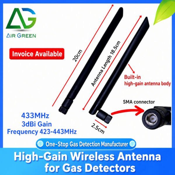 High Gain Wireless Antenna 433MHz 3dBi SMA Foldable Antenna for Gas Detector Alarm Accessories