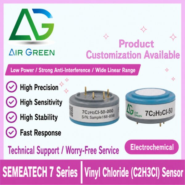 SEMEATECH 7 Series 7C2H3Cl Vinyl Chloride Electrochemical Gas Sensor 0-50ppm 0-100ppm
